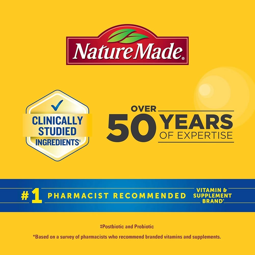 Nature Made Triple-Action Biotics, Prebiotic Fiber Gummies, 100 ct