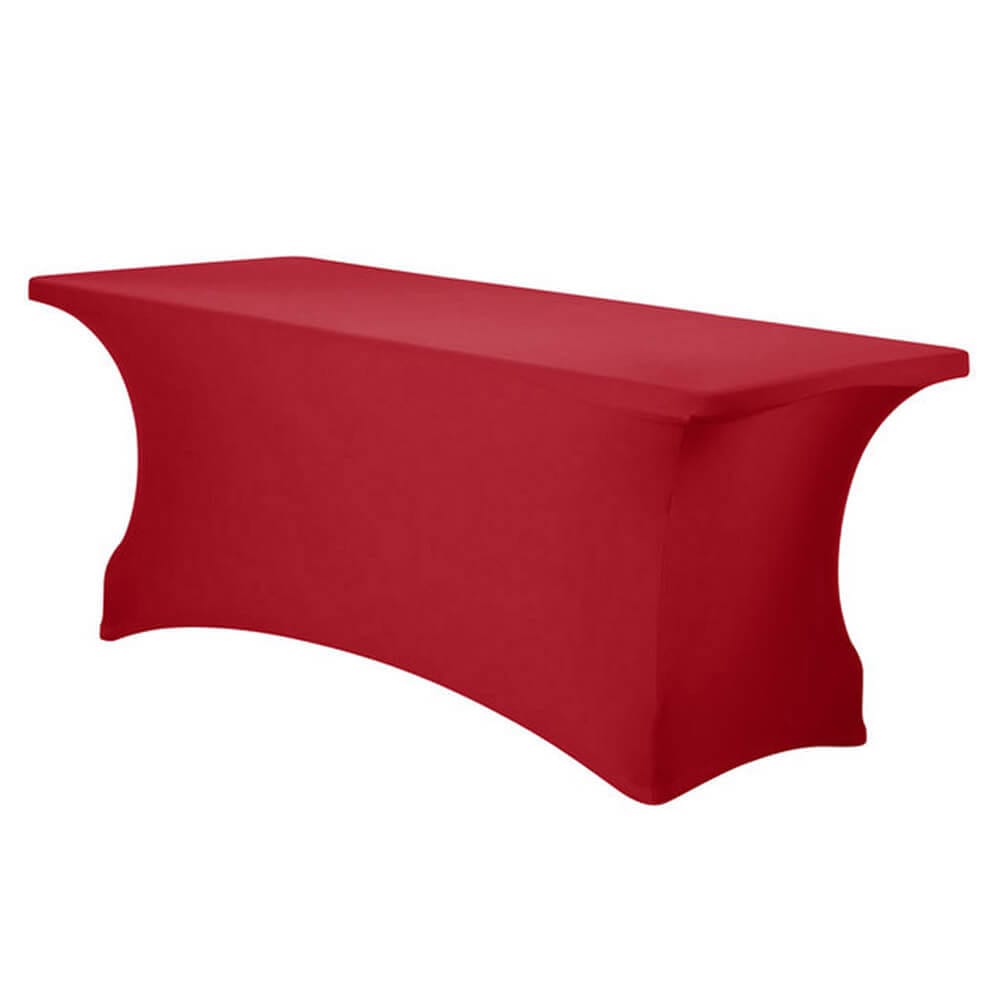 Carlisle Snap Drape Budget Stretch Table Cover, 72" x 30", Red