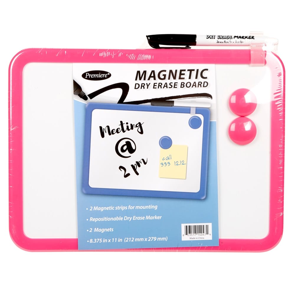 Premiere Magnetic Dry Erase Board with Plastic Frame, 11"