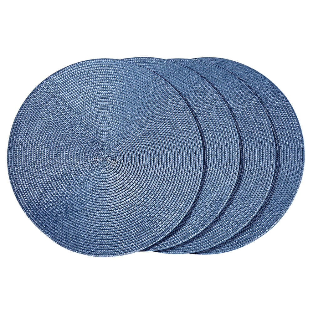 Indoor/Outdoor Round Woven Placemats, Set of 4