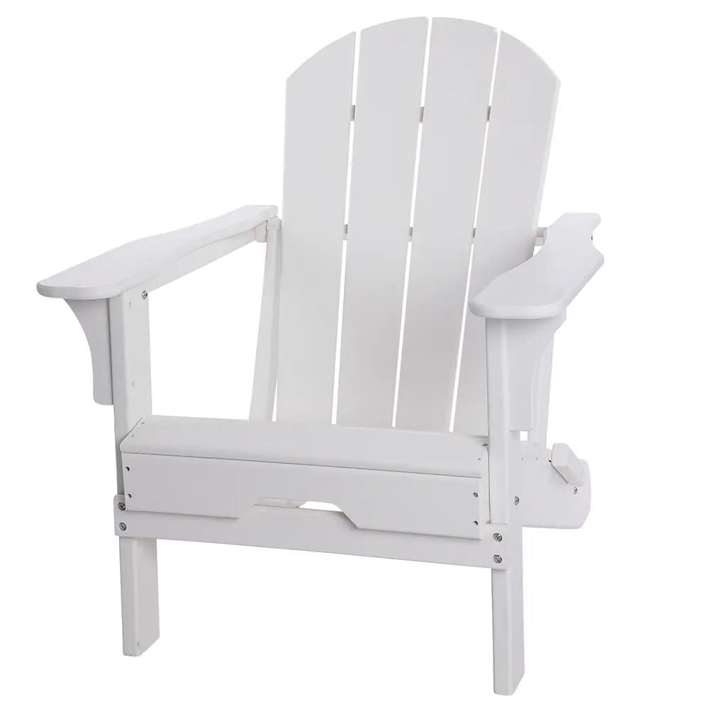 Folding Adirondack Chair, White