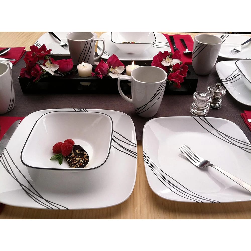 Corelle 12-Piece Dinnerware Set, Simple Sketch
