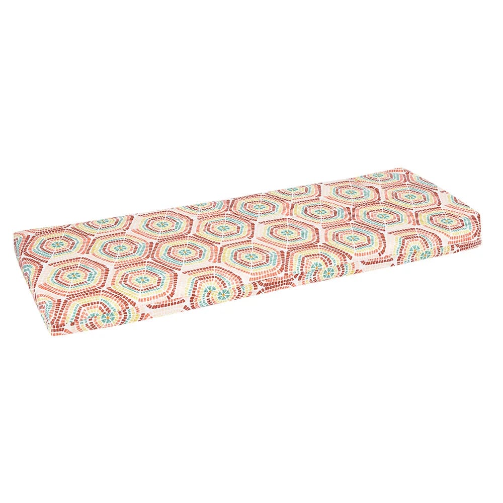 Outdoor Bench Cushion, Villa Mosaic