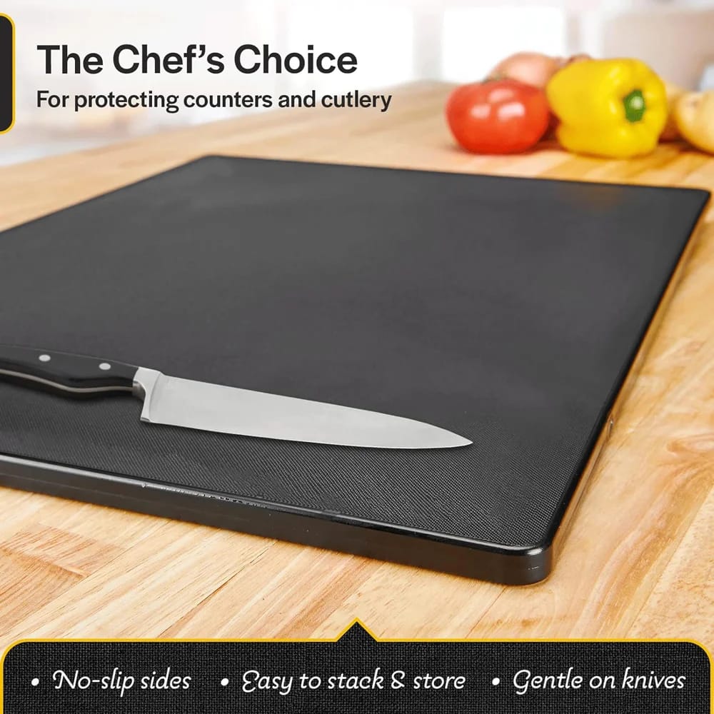 Thirteen Chefs Plastic Non-Slip Cutting Board, 20" x 15"