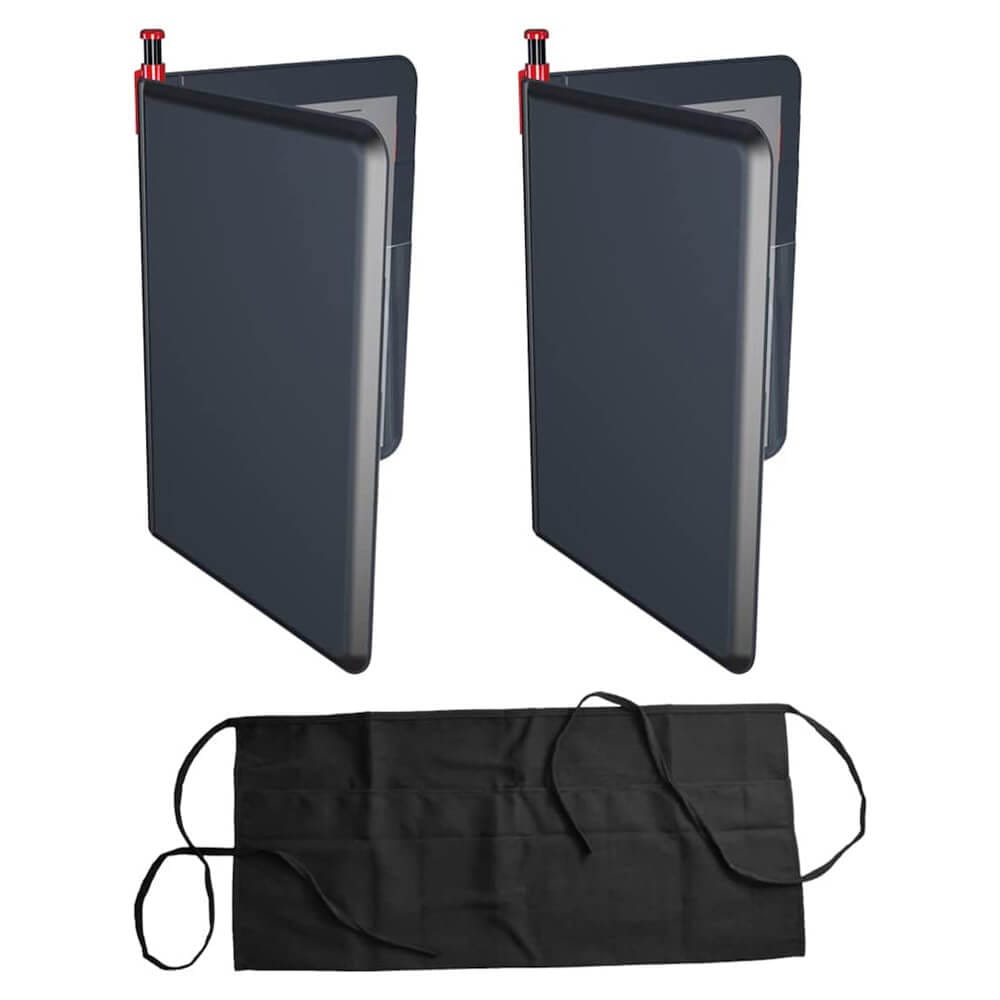 Waitstaff Apron with 2 Server Books, Black