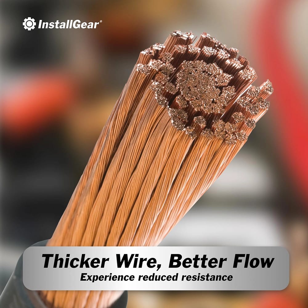 InstallGear 8 Gauge Copper Wire, 25'