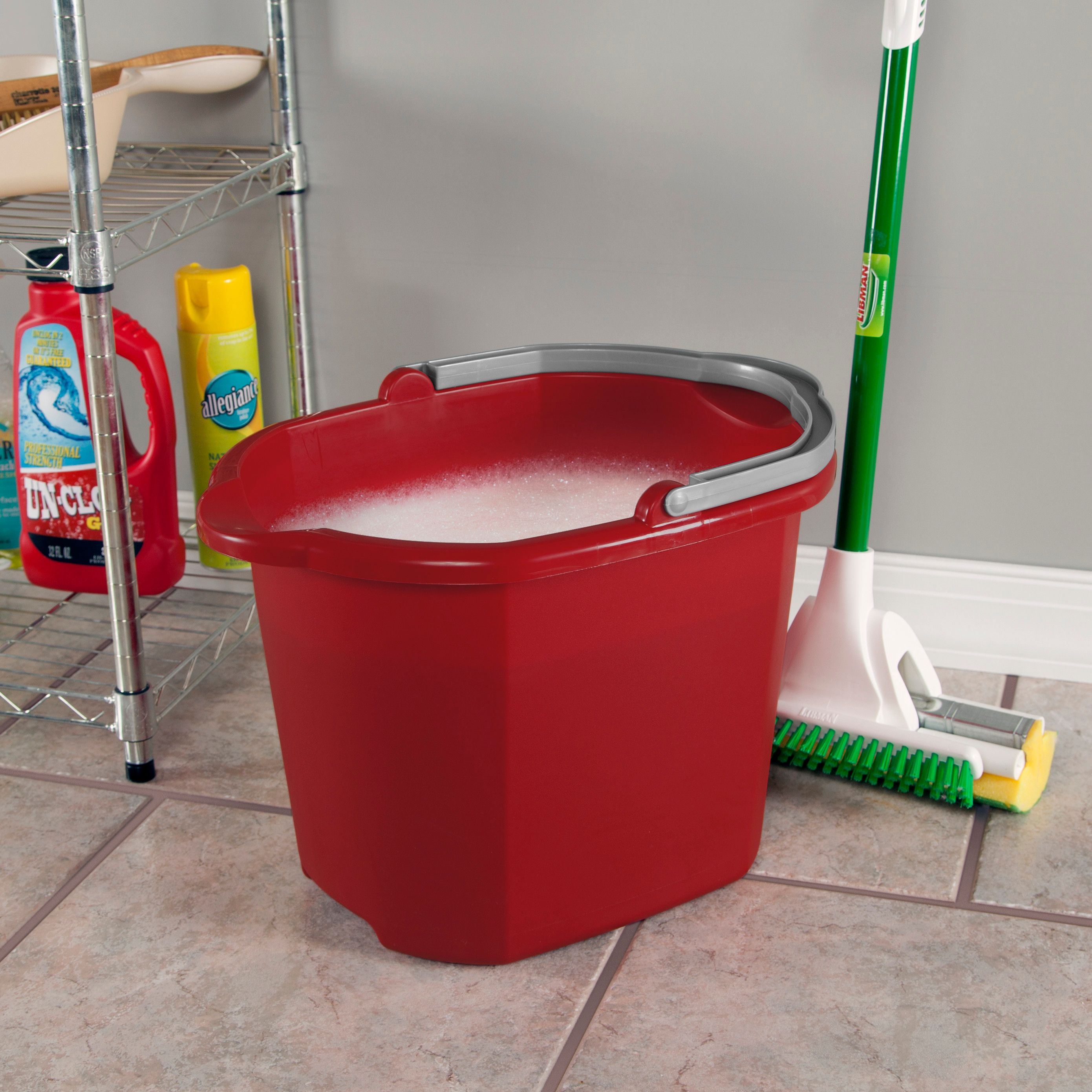 Sterilite Dual Spout Pail, 16 Qt