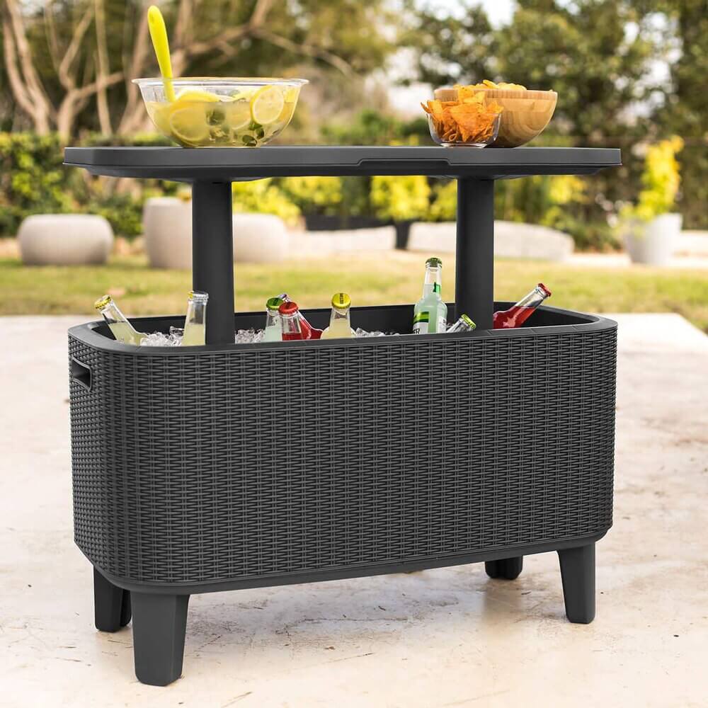 Keter Bevy Bar Table and Cooler Combo
