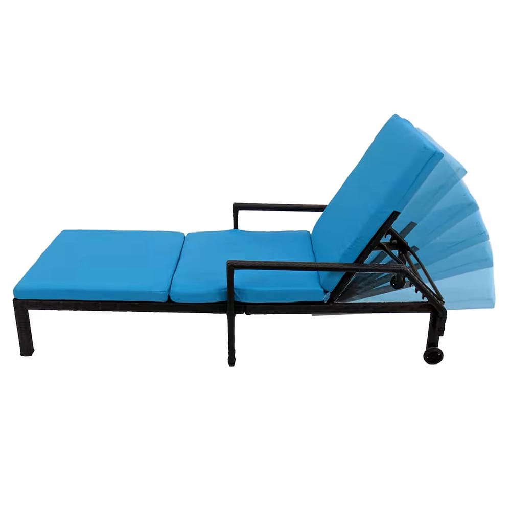 All Weather Wicker Lounge Chair, Teal
