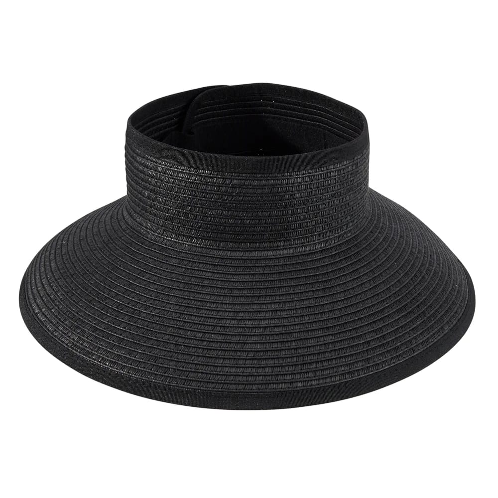 Wide Brim Roll-Up Straw Sun Visor