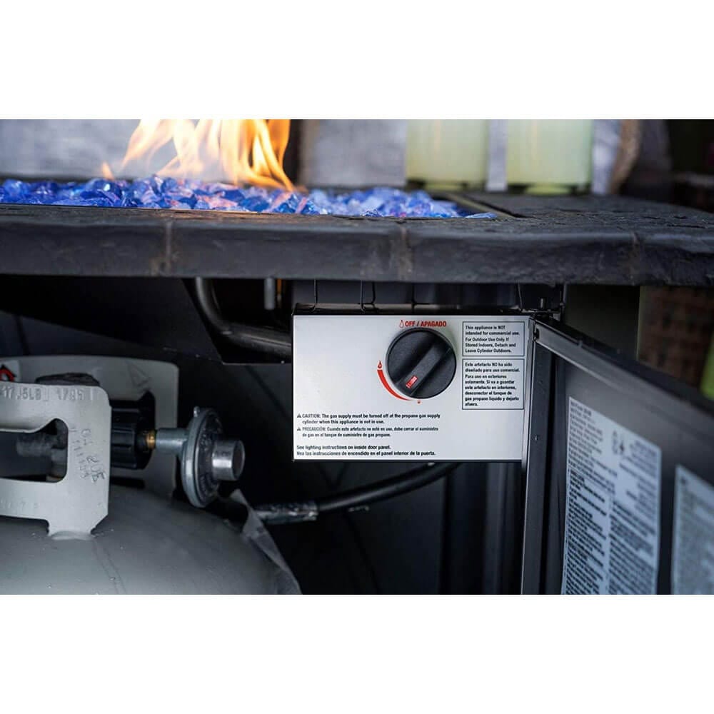 Endless Summer 30" Outdoor Propane Gas Fire Pit, 30,000 BTU, Blue Fireglass