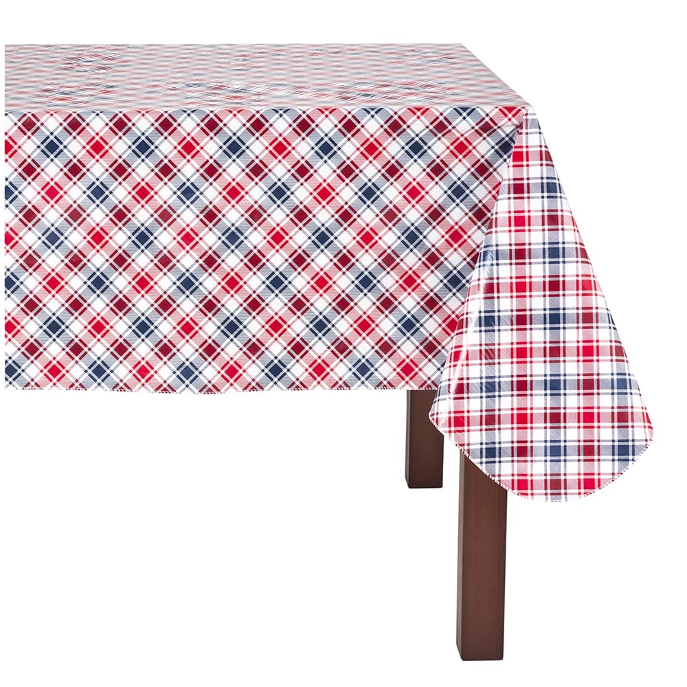 Americana Vinyl Tablecloth with Flannel Backing