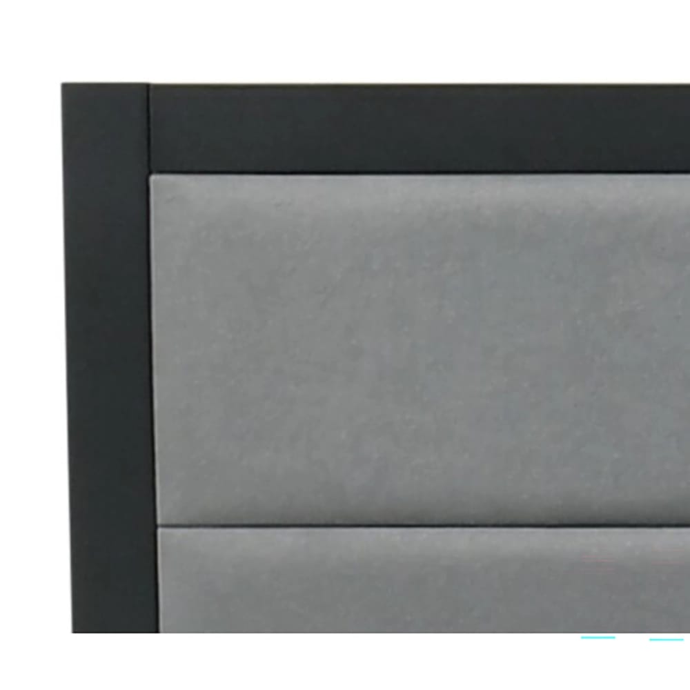 Belle Isle Furniture Metal Platform Bed, Queen, Gray/Black