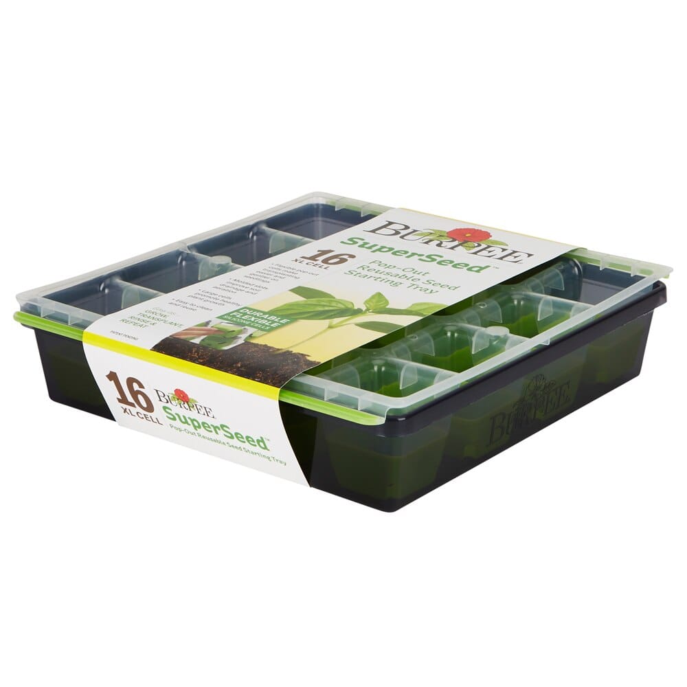 Burpee SuperSeed Pop-Out Reusable Seed Starting Tray, 16XL-Cell