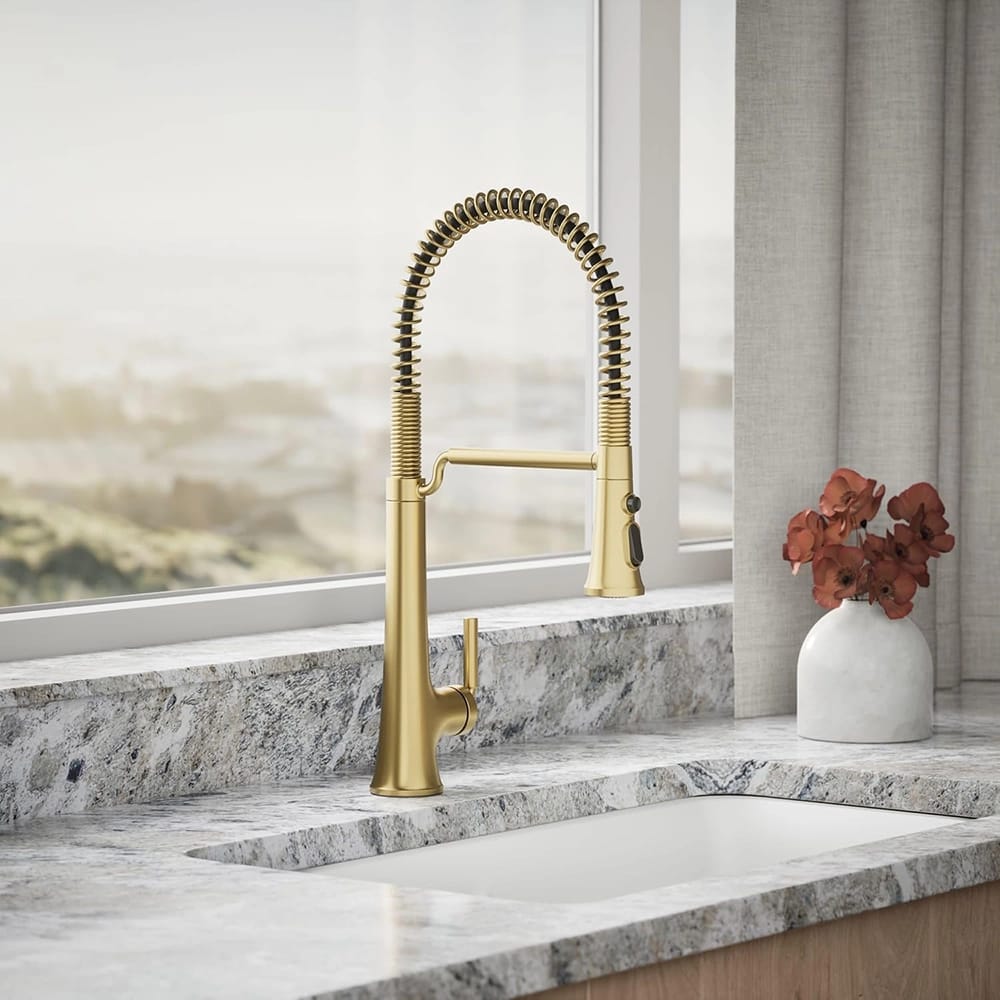 KOHLER Pull-Down Kitchen Sink Faucet, Brass