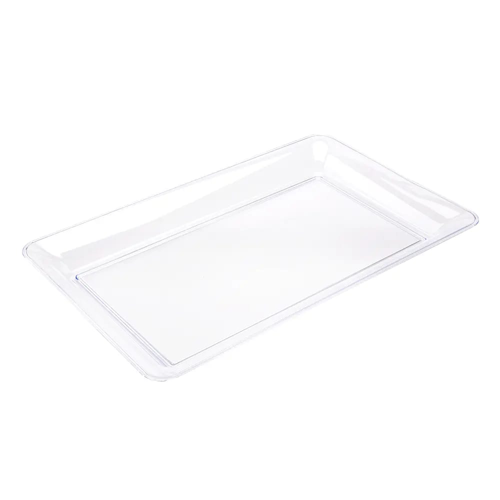 Smith & Callahan Premium Plastic 18" x 11" Clear Rectangle Platter, 2 Count