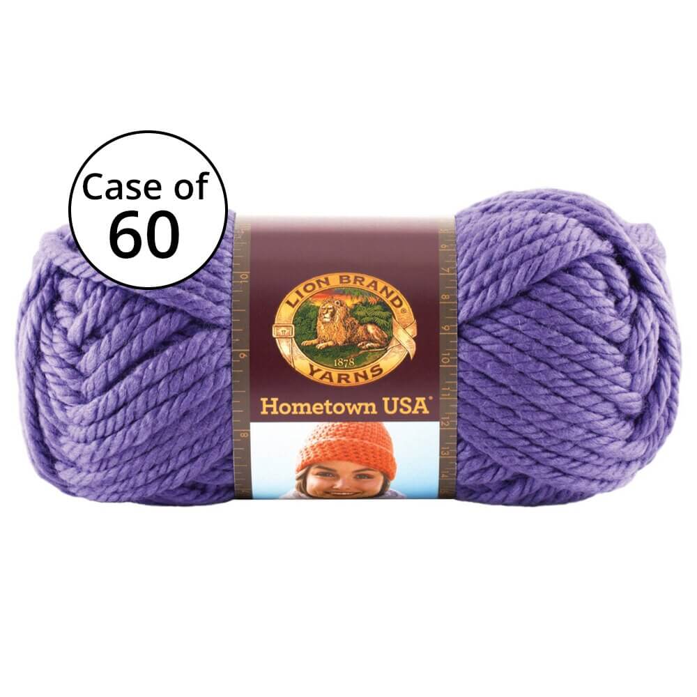 Lion Brand Hometown Yarn Bundles, Minneapolis Purple, Case of 60