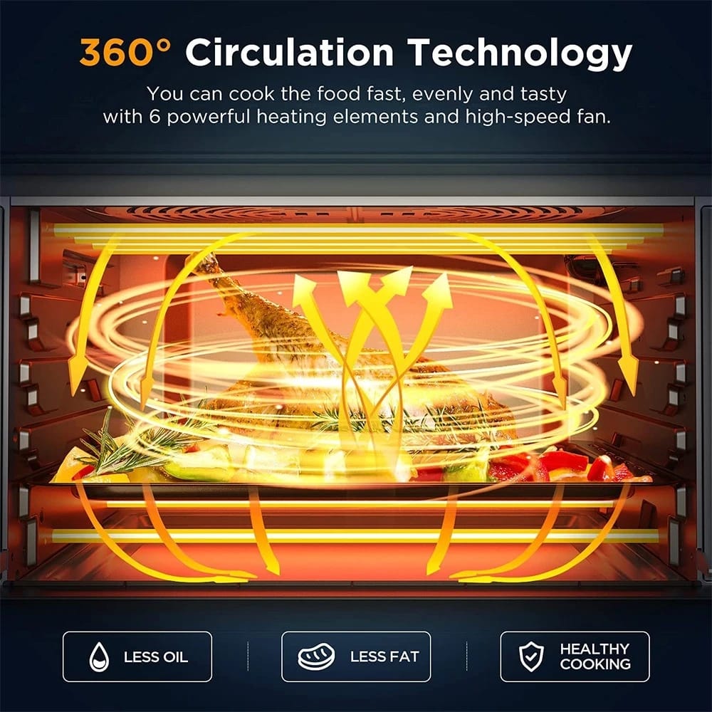 CalmDo 25L Air Fryer Oven, Black