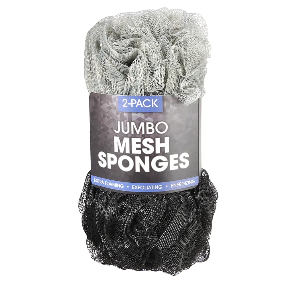 Jumbo Mesh Sponges, 2 Count