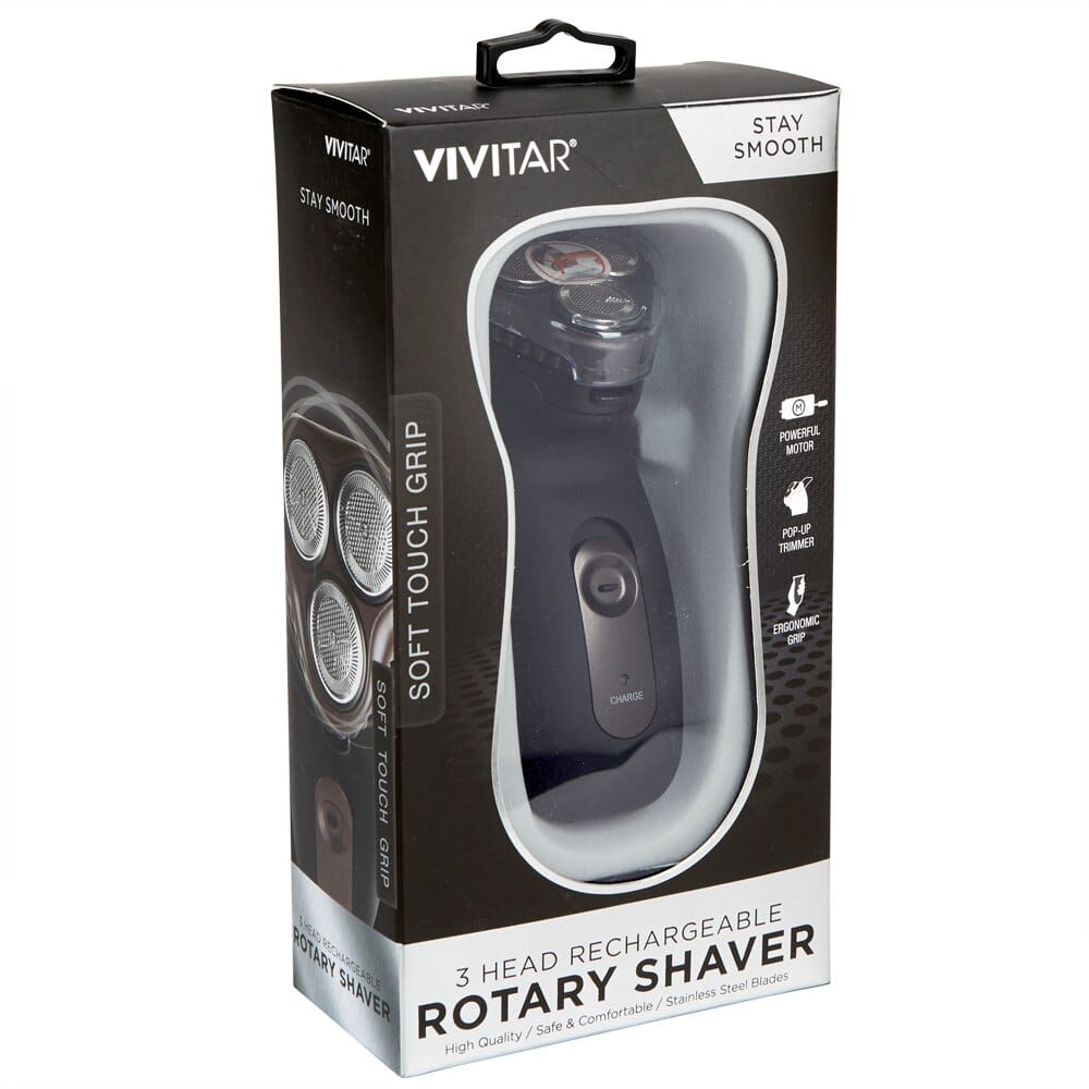 Vivitar Stay Smooth 3 Head Rotary Shaver