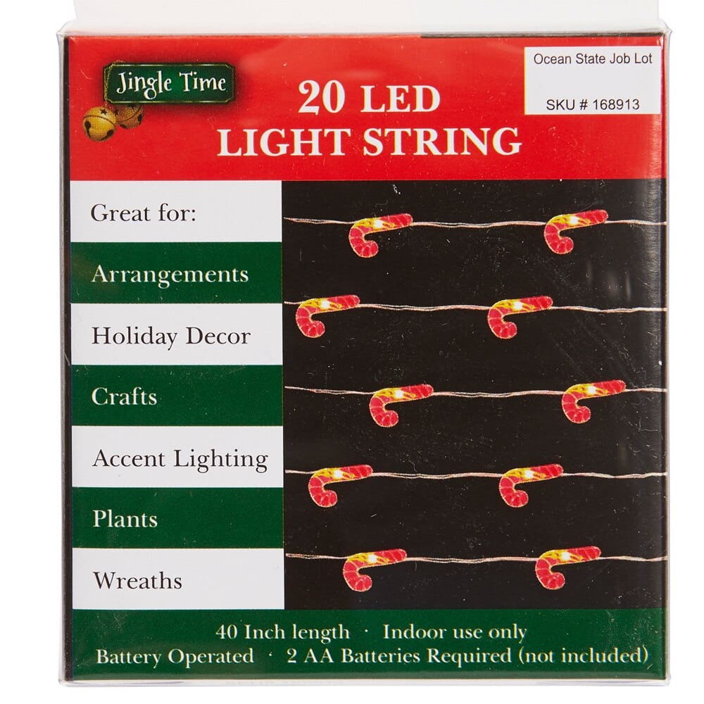 Jingle Time Set of 20 Battery Operated LED Christmas String Lights