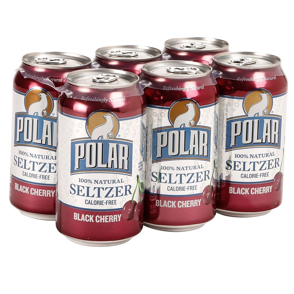 Polar Black Cherry Seltzer, 12 fl oz, 6 Count