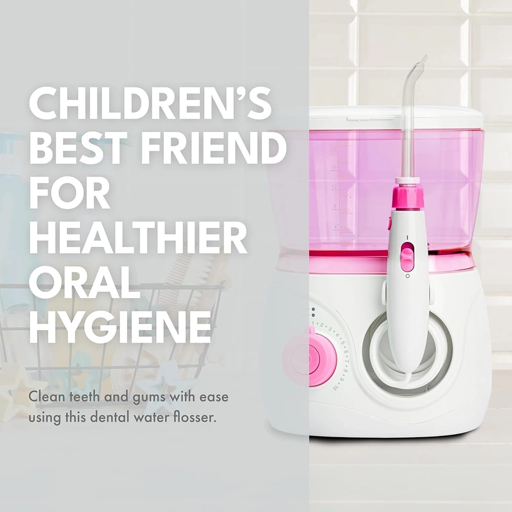 ToiletTree Products Childrens Countertop Water Flosser, Pink