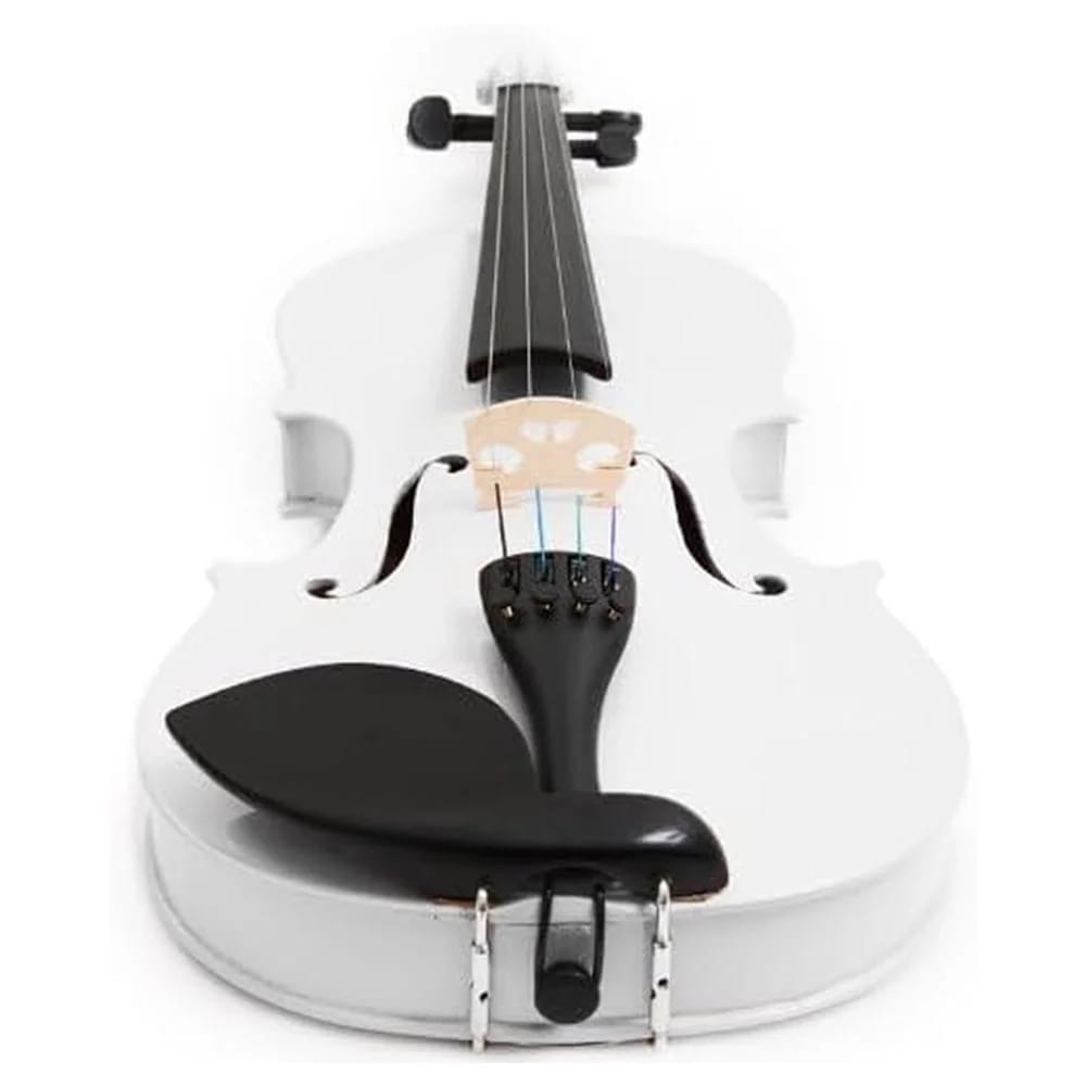 Mendini 16" Solid Wood Viola, White