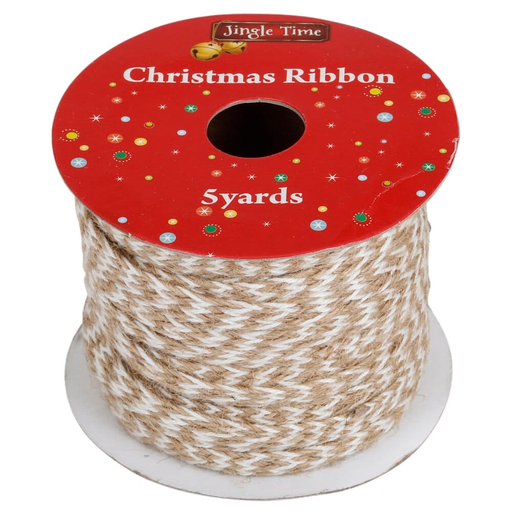 Jingle Time Twine Christmas Ribbon, 5 yds