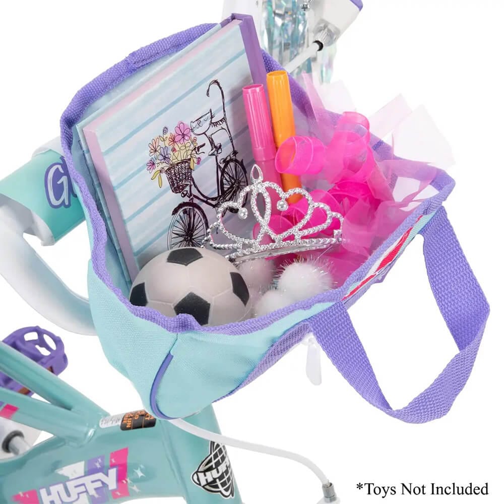 Huffy Glimmer Kids' 12-Inch Quick Connect Bike, Sea Crystal Blue