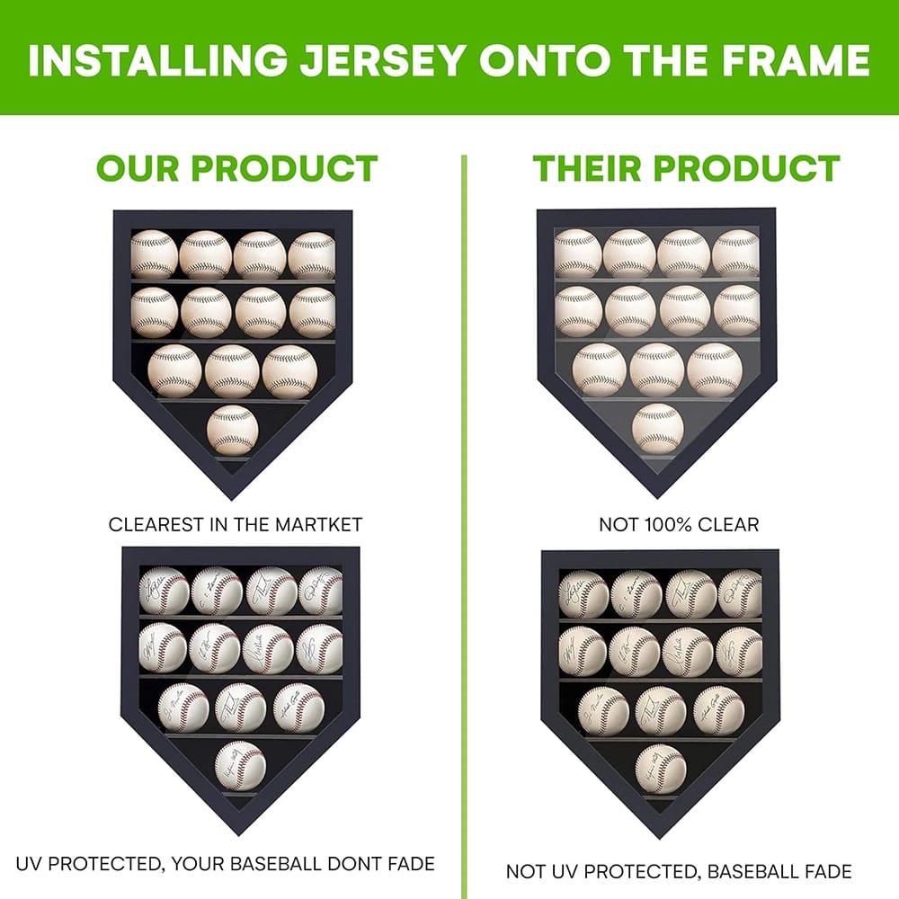 Winbold 12-Baseball Display Case, Black