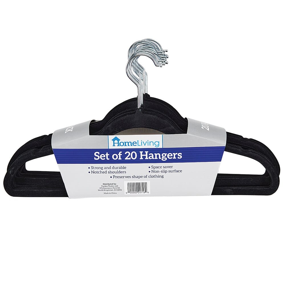 HomeLiving Velvet Suit Hangers, 20 Count