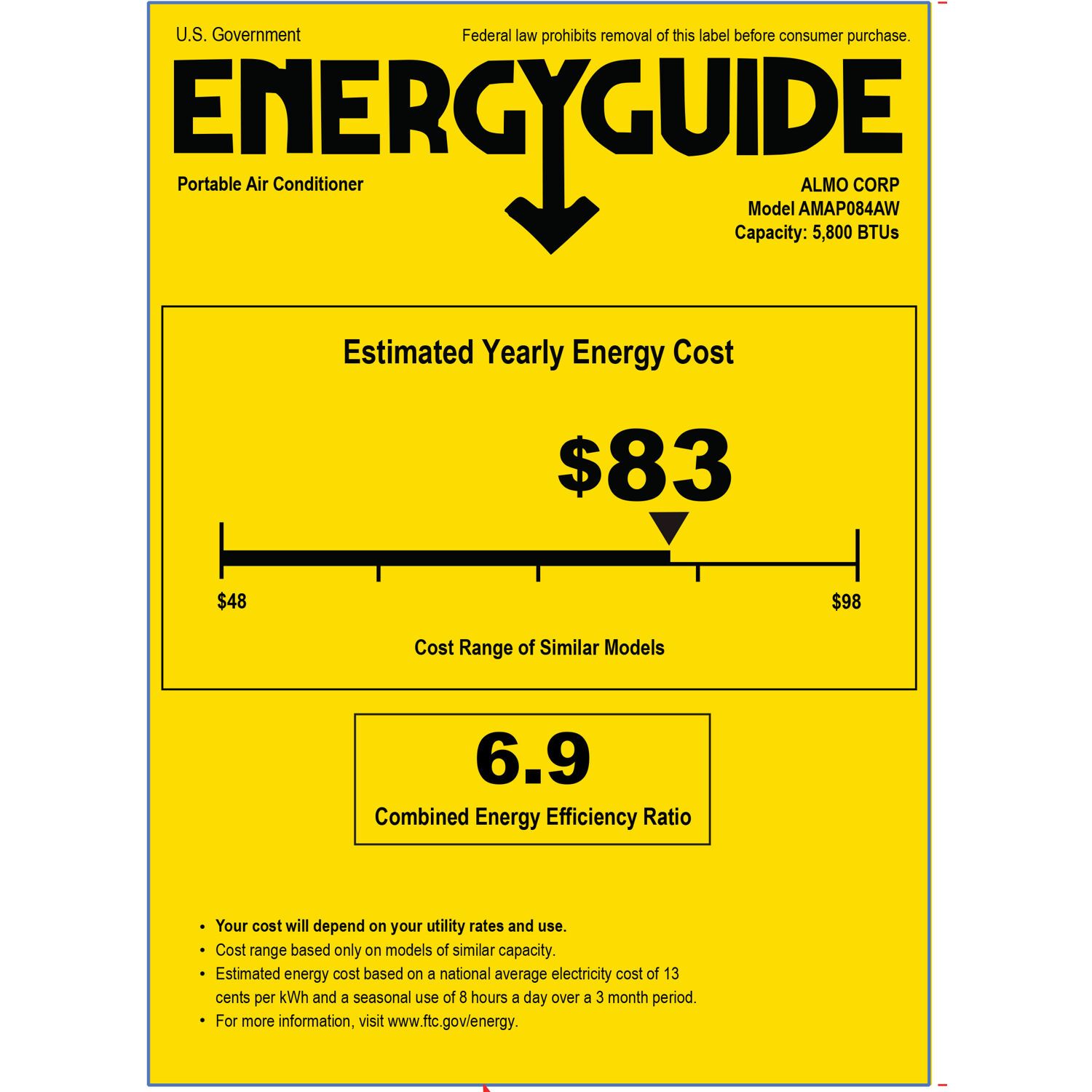 Amana Portable Air Conditioner, 7,000 BTU