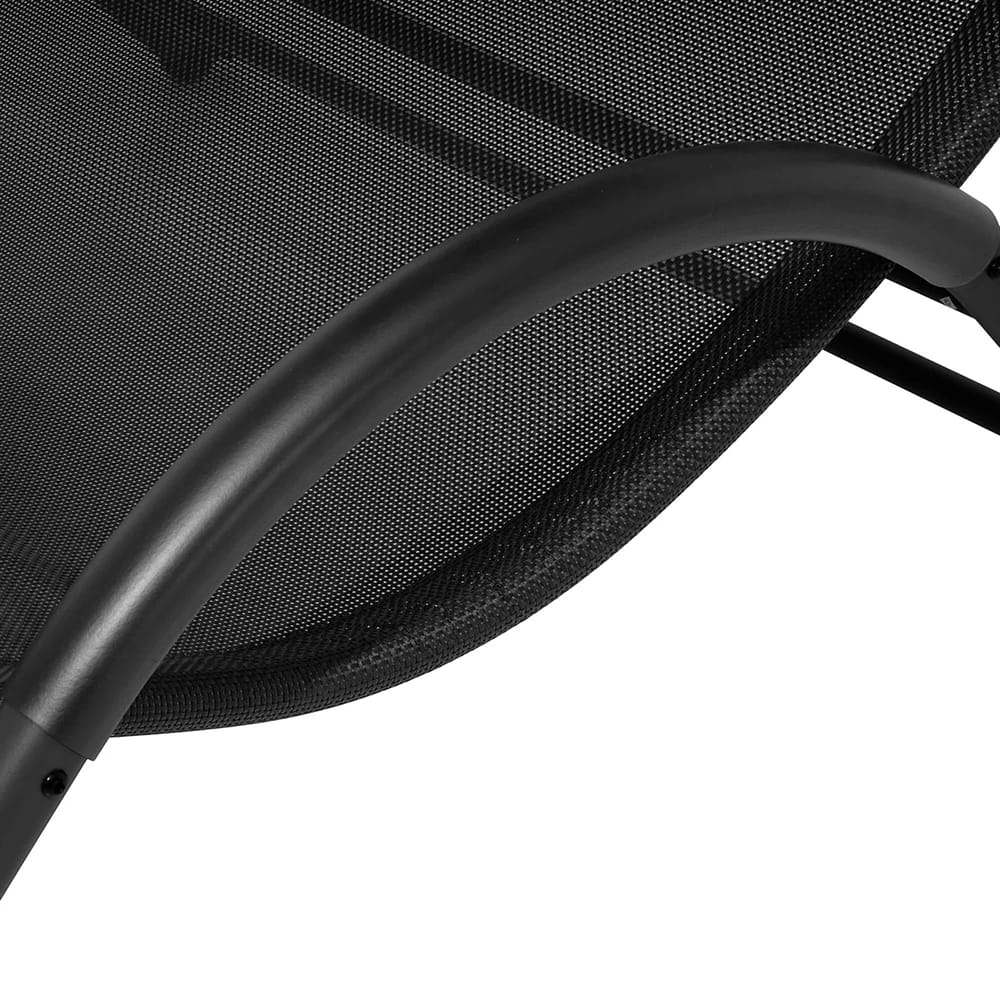 Deko Living Patio Lounge Daybed with Canopy, Black/White