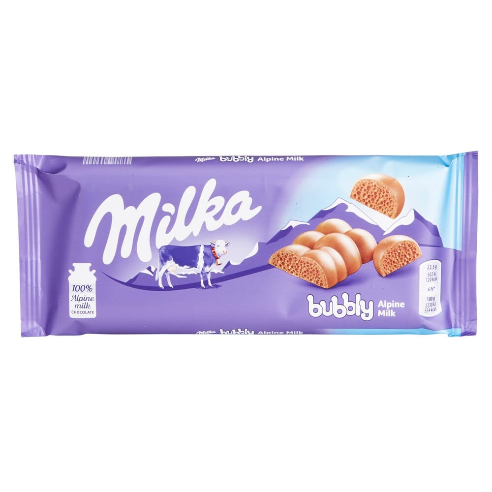 Milka German Bubbly Alpine Milk Chocolate, 3.17 oz