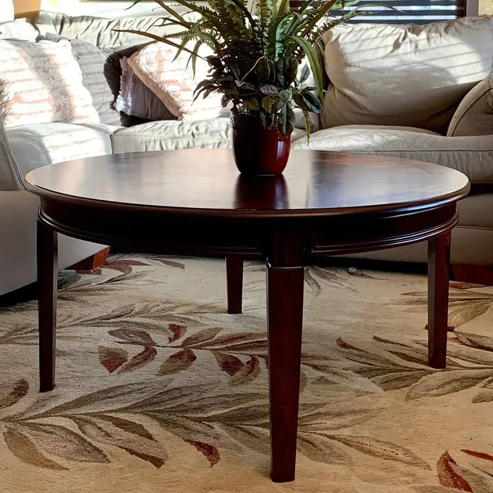 Fairview Game Rooms 40" Classic Round Coffee Table, Chestnut