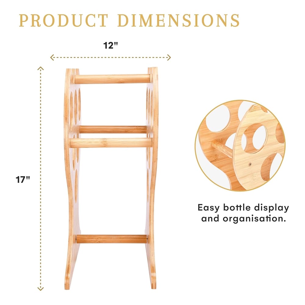 2LB Depot Countertop Bamboo Wine Rack