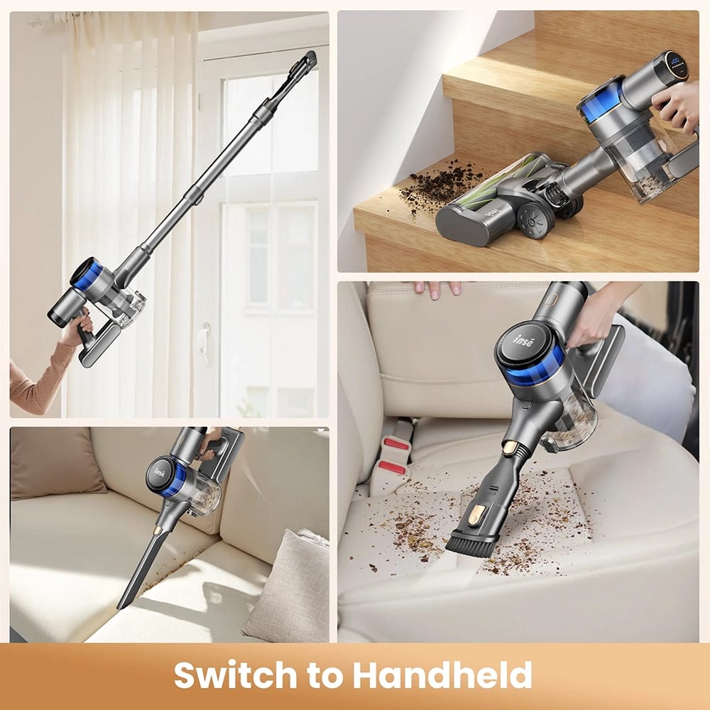 INSE Cordless Stick Vacuum, Blue