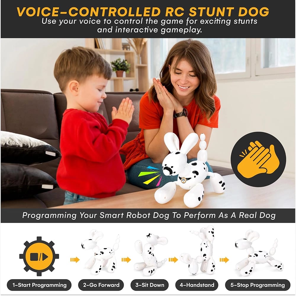 Top Race Remote Control Balloon Dog, White