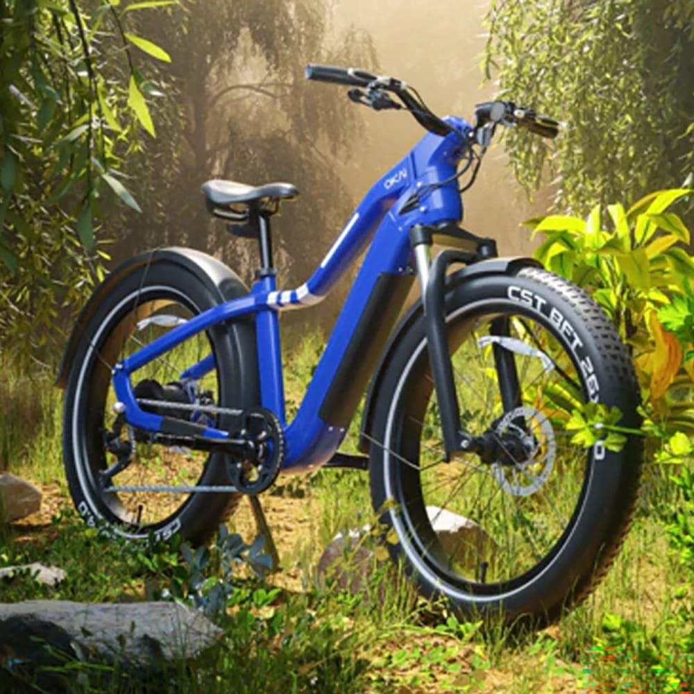 Okai Ranger Electric Fat Tires Mountain Bike, Blue