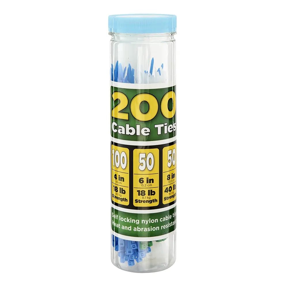 Cable Ties, 200 Piece