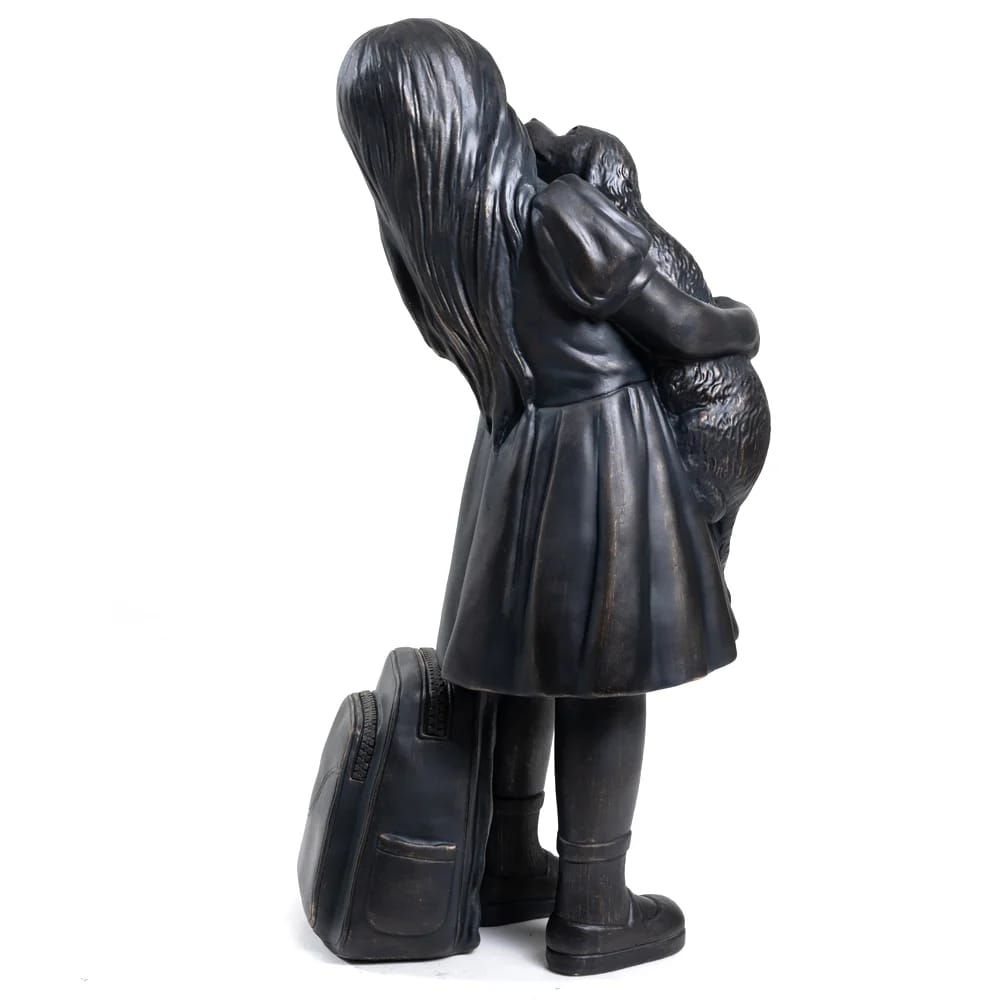 34" Girl with Puppy Garden Statue