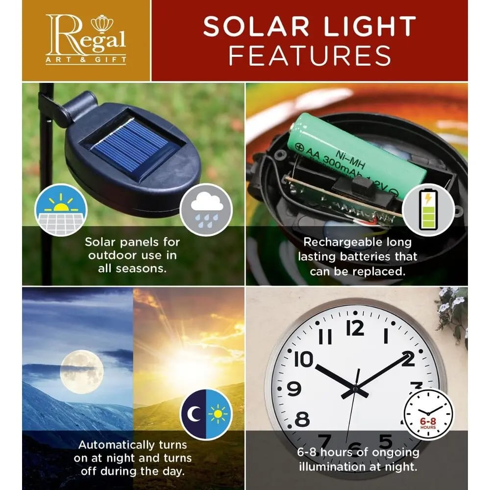 Regal Art & Gift Scare Crow Solar Stake, 2 Count