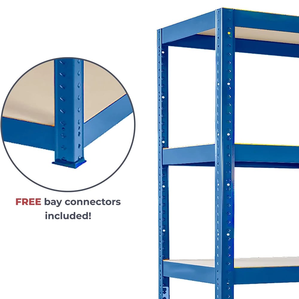 G-Rack 5-Tier Garage Shelving Unit, 35" x 18" x 71", Blue