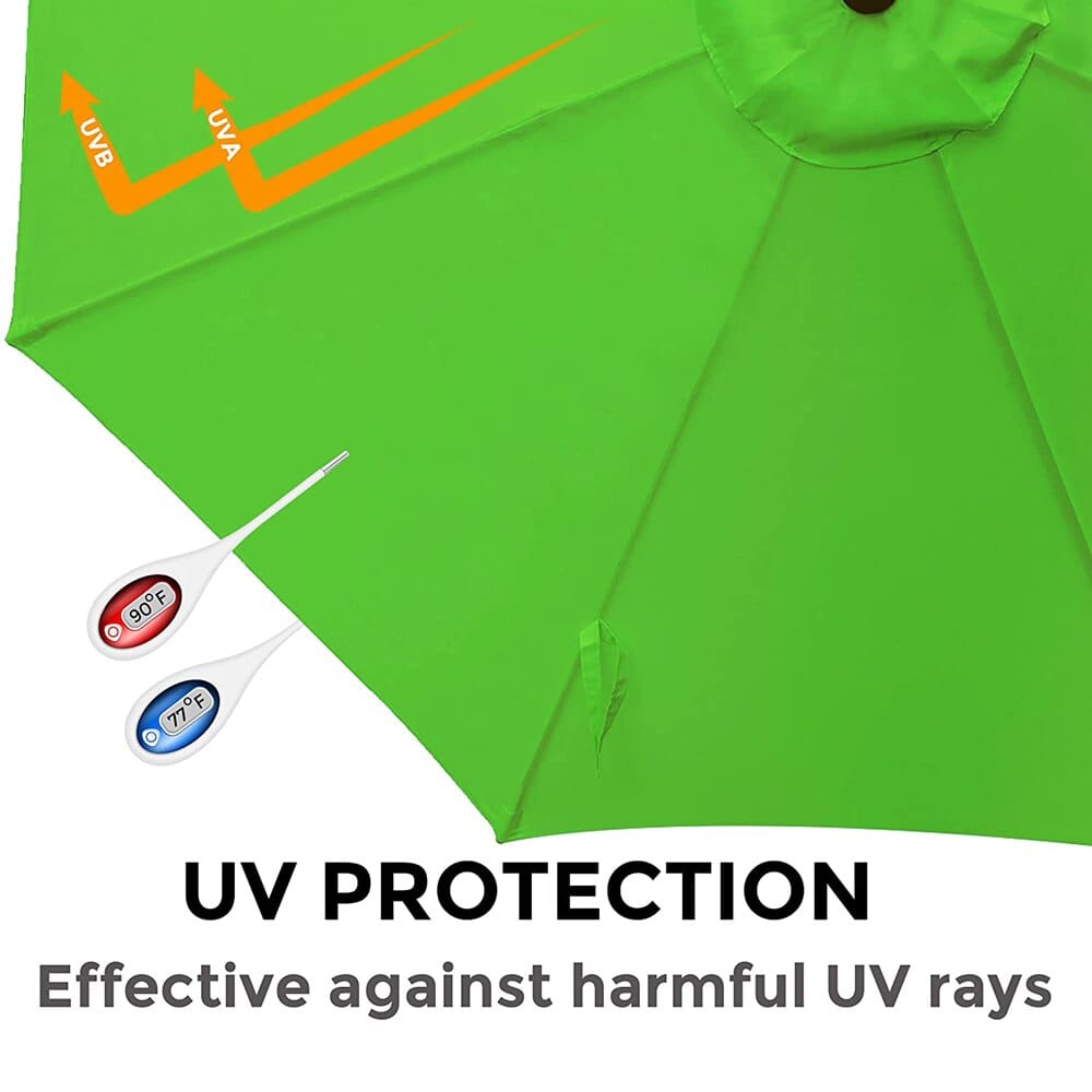 Outdoor Patio Umbrella with UV Protection, 7.5', Lime Green