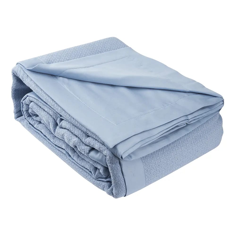 Vellux Cotton 2-in-1 King Sheet Blanket, Blue