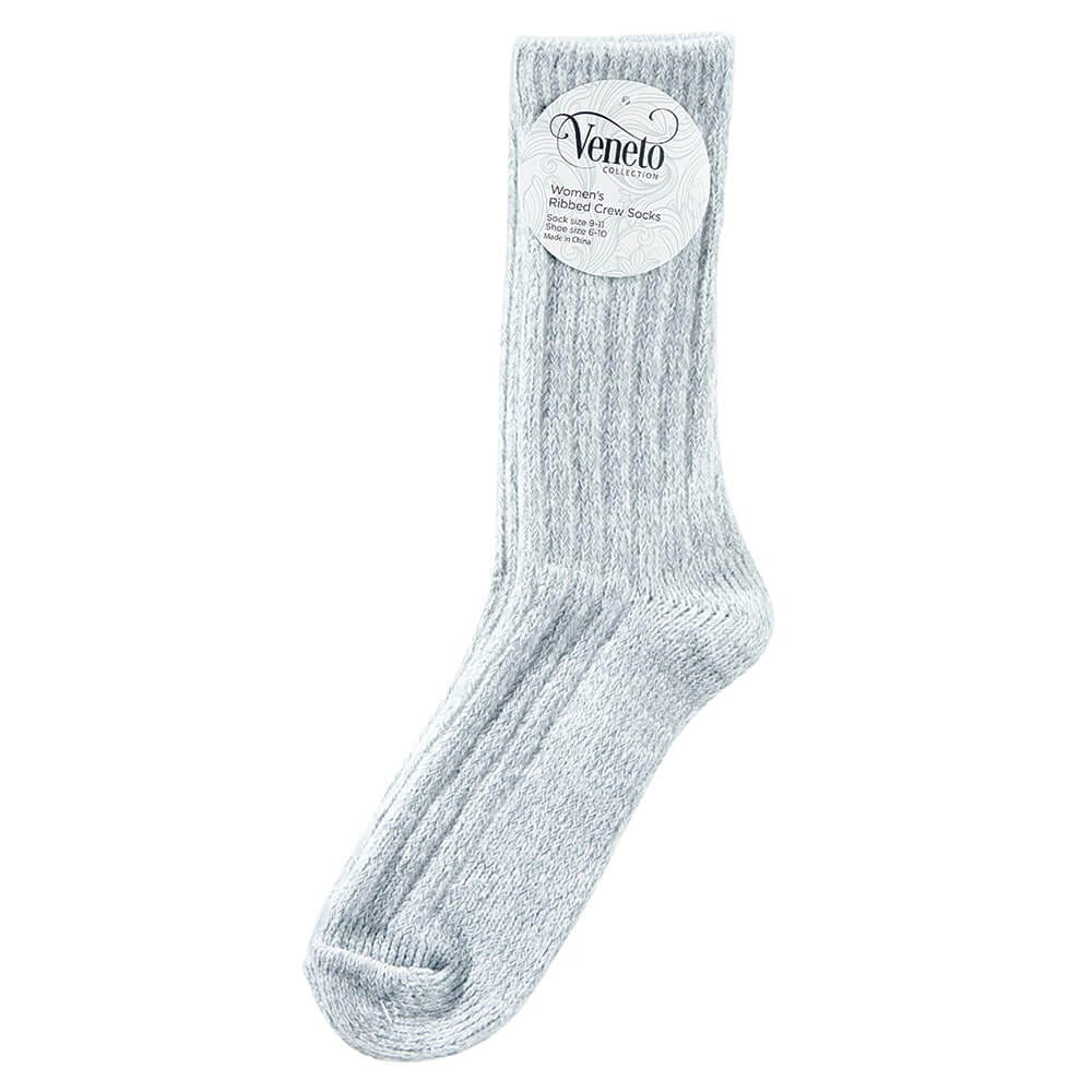 Veneto Women's Ribbed Crew Socks