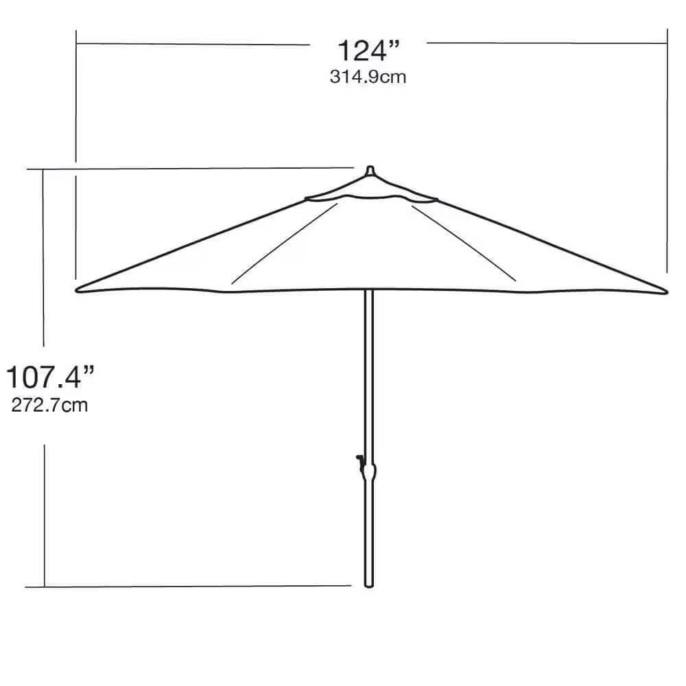 10' Aluminum Market Umbrella, Sky Blue