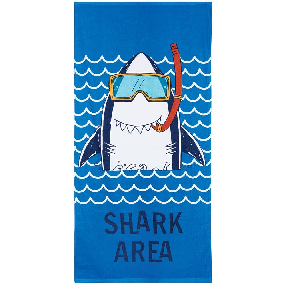 Cotton Printed Kids Beach Towel, 28" x 58"