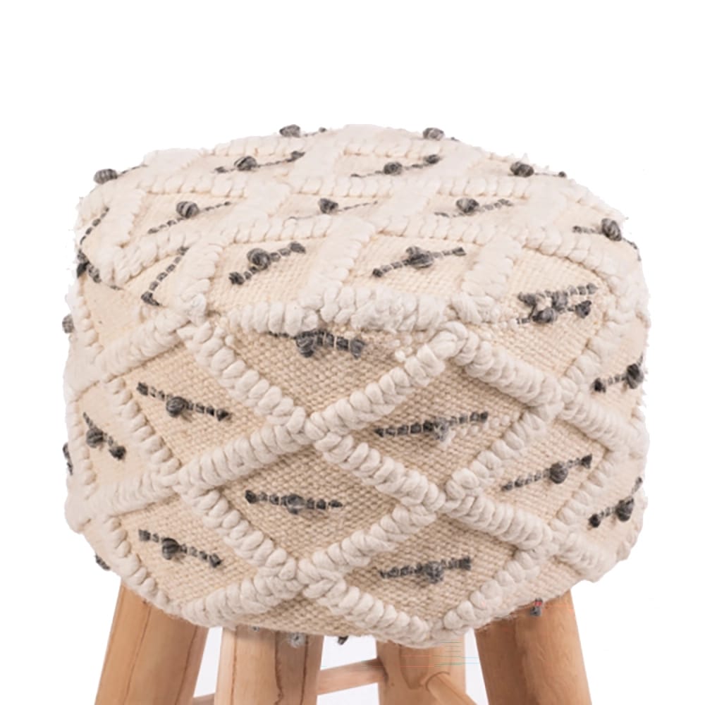 Albany Living 29" Upholstered Patterned Stool, Tan